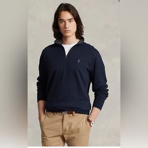 Polo Ralph Lauren Men’s Big & Tall Jersey Quarter-Zip Pullover